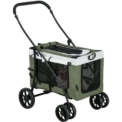 PawHut 2 w 1 składany wózek/ochraniacz dla psów i kotów do 10 kg, wózek dla kota z poduszką, siatkowe okna, drzwiczki, kosz do przechowywania, ciemn.. PawHut 2 w 1 składany wózek/ochraniacz dla psów i kotów do 10 kg, wózek dla kota z poduszką, siatkowe okna, drzwiczki, kosz do przechowywania, ciemn..