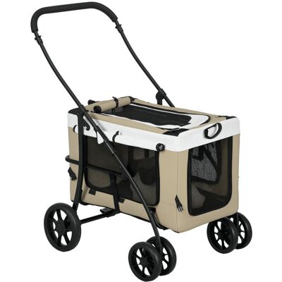 PawHut 2 w 1 składany wózek/ochraniacz dla psów i kotów do 10 kg, wózek dla kota z poduszką, siatkowe okna, drzwiczki, kosz do przechowywania, kolor.. PawHut 2 w 1 składany wózek/ochraniacz dla psów i kotów do 10 kg, wózek dla kota z poduszką, siatkowe okna, drzwiczki, kosz do przechowywania, kolor..