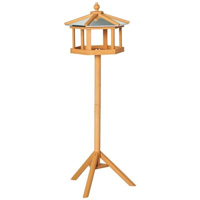 PawHut Birdhouse ze stojakiem, karmnik dla ptaków odporny na warunki atmosferyczne z dachem cynkowym, drewniany karmnik dla dzikich ptaków, 40 x 40 .. PawHut Birdhouse ze stojakiem, karmnik dla ptaków odporny na warunki atmosferyczne z dachem cynkowym, drewniany karmnik dla dzikich ptaków, 40 x 40 ..