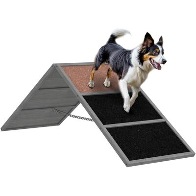PawHut Dog Agility Bridge, sprzęt do agility dla psów z powierzchnią antypoślizgową, rama w kształcie litery A, udźwig do 40 kg, do ogrodu, 173 x 59.. PawHut Dog Agility Bridge, sprzęt do agility dla psów z powierzchnią antypoślizgową, rama w kształcie litery A, udźwig do 40 kg, do ogrodu, 173 x 59..
