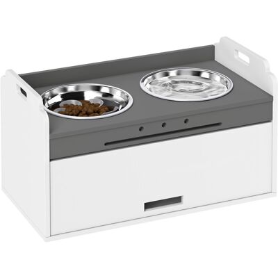 PawHut Dog Bowl Elevated Feeding Station z szafką do przechowywania, 2 miski z antypoślizgowymi pierścieniami, antypoślizgowa stacja karmienia z mis.. PawHut Dog Bowl Elevated Feeding Station z szafką do przechowywania, 2 miski z antypoślizgowymi pierścieniami, antypoślizgowa stacja karmienia z mis..