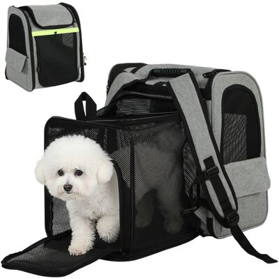 PawHut Expandable Dog Crate, transporter dla zwierząt, 33,5 x 28 x 42 cm, z drzwiami, 5 kieszeniami, odblaskowym paskiem, transporter dla kotów i ps.. PawHut Expandable Dog Crate, transporter dla zwierząt, 33,5 x 28 x 42 cm, z drzwiami, 5 kieszeniami, odblaskowym paskiem, transporter dla kotów i ps..