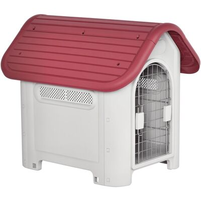 PawHut Outdoor Dog House, buda dla psa z włazem dachowym i bramką, wodoodporna jaskinia dla psa z cyrkulacją powietrza, buda dla małych psów, zewnęt.. PawHut Outdoor Dog House, buda dla psa z włazem dachowym i bramką, wodoodporna jaskinia dla psa z cyrkulacją powietrza, buda dla małych psów, zewnęt..