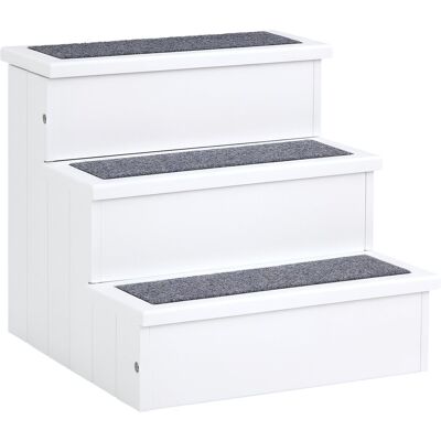 Pawhut Schody Dla Zwierząt, Schody Dla Psów, Pomoc W Podstawowych Krokach Z Dywanem, Miejsce Do Przechowywania, Drewno Sosnowe, Kolor Szary, 40,5 X .. Pawhut Schody Dla Zwierząt, Schody Dla Psów, Pomoc W Podstawowych Krokach Z Dywanem, Miejsce Do Przechowywania, Drewno Sosnowe, Kolor Szary, 40,5 X ..