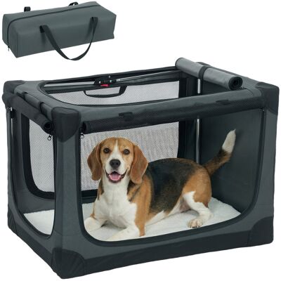 PawHut składana klatka transportowa dla psa 76x54x54 cm ze zdejmowaną i nadającą się do prania poduszką, transporter dla psów i kotów do 20 kg, kolo.. PawHut składana klatka transportowa dla psa 76x54x54 cm ze zdejmowaną i nadającą się do prania poduszką, transporter dla psów i kotów do 20 kg, kolo..
