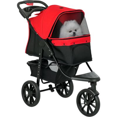 PawHut składany wózek dla psa/ochraniacz dla małych psów do 10 kg, wózek dla kota z 3 kołami, okienkami z siatki, uchwytem na kubek, koszem do przec.. PawHut składany wózek dla psa/ochraniacz dla małych psów do 10 kg, wózek dla kota z 3 kołami, okienkami z siatki, uchwytem na kubek, koszem do przec..