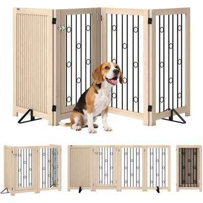PawHut Wolnostojąca Bramka dla Psa, wys. x szer.: 91,5 x 205 cm, składana bramka dla psa z 2 nóżkami podporowymi, zamykane drzwi, bramka dla zwierzą.. PawHut Wolnostojąca Bramka dla Psa, wys. x szer.: 91,5 x 205 cm, składana bramka dla psa z 2 nóżkami podporowymi, zamykane drzwi, bramka dla zwierzą..