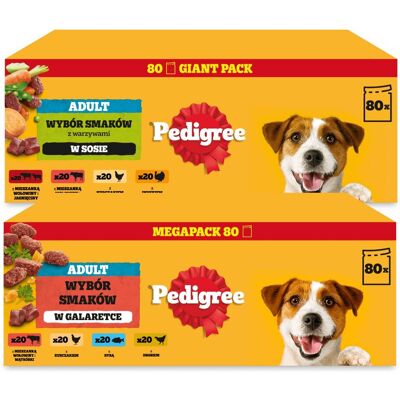 Pedigree Adult Mokra Karma Dla Psa 160x100g Wybór Smaków Sos i Galaretka Pedigree Adult Mokra Karma Dla Psa 160x100g Wybór Smaków Sos i Galaretka