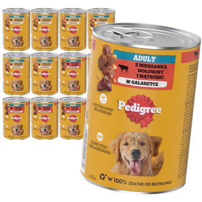 Pedigree Adult Mokra Karma Dla Psów 12x400g Mix Smaków Kurczak z Marchewką Wołowina w Galaretce Pedigree Adult Mokra Karma Dla Psów 12x400g Mix Smaków Kurczak z Marchewką Wołowina w Galaretce