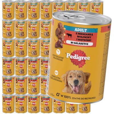 Pedigree Adult Mokra Karma Dla Psów 48x400g Mix Smaków Kurczak z Marchewką Wołowina w Galaretce Pedigree Adult Mokra Karma Dla Psów 48x400g Mix Smaków Kurczak z Marchewką Wołowina w Galaretce