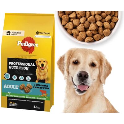 PEDIGREE Adult Professional Nutrition 12 kg z wołowiną i warzywami - sucha karma dla dorosłych psów dużych i średnich ras PEDIGREE Adult Professional Nutrition 12 kg z wołowiną i warzywami - sucha karma dla dorosłych psów dużych i średnich ras