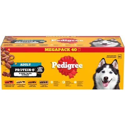 PEDIGREE® Adult Protein+ w Galaretce, 40 x 85 g PEDIGREE® Adult Protein+ w Galaretce, 40 x 85 g