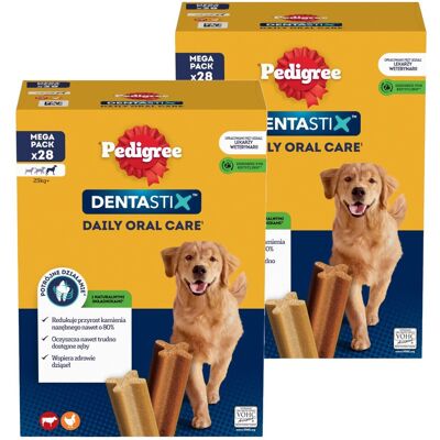 PEDIGREE® DENTASTIX™ Daily Dental Chews Przysmaki Dla Psów Dużych Ras 2x28Szt PEDIGREE® DENTASTIX™ Daily Dental Chews Przysmaki Dla Psów Dużych Ras 2x28Szt