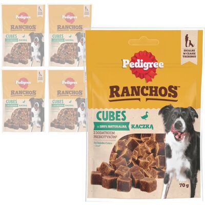 Pedigree Ranchos Cubes z Kaczką 5x70g Treserki Przysmak Dla Psa Pedigree Ranchos Cubes z Kaczką 5x70g Treserki Przysmak Dla Psa