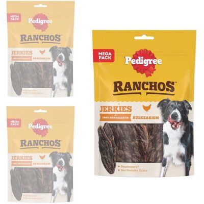 Pedigree Ranchos Jerkies z Kurczakiem 3x180g Naturalny Przysmak Dla Psa Pedigree Ranchos Jerkies z Kurczakiem 3x180g Naturalny Przysmak Dla Psa