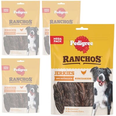 Pedigree Ranchos Jerkies z Kurczakiem 4x180g Naturalny Przysmak Dla Psa Pedigree Ranchos Jerkies z Kurczakiem 4x180g Naturalny Przysmak Dla Psa