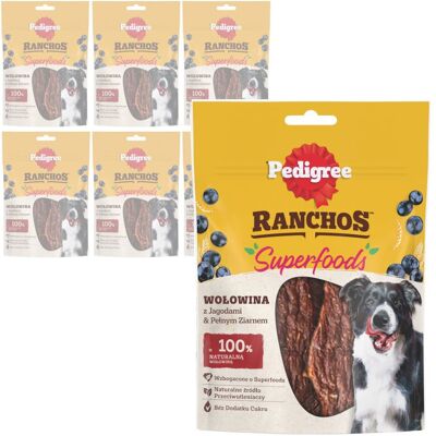 Pedigree Ranchos Superfoods 7x70g Przysmak Dla Psa Z Wołowiną Jagodami I Pełnym Ziarnem Pedigree Ranchos Superfoods 7x70g Przysmak Dla Psa Z Wołowiną Jagodami I Pełnym Ziarnem