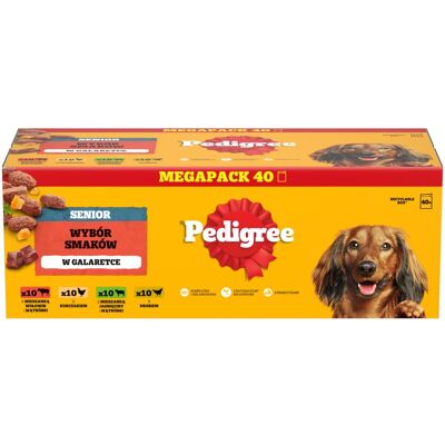 PEDIGREE® Senior Wybór Smaków w Galaretce, 40 x 100 g PEDIGREE® Senior Wybór Smaków w Galaretce, 40 x 100 g