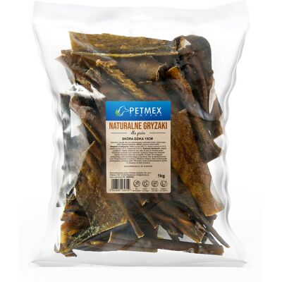 PETMEX Skóra dzika gryzak naturalny 15cm 1kg PETMEX Skóra dzika gryzak naturalny 15cm 1kg