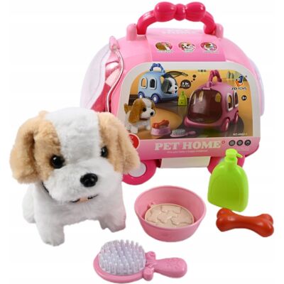Midex Piesek Na Baterie Maskotka Psa Z Transporterem + Zestaw Do Pielęgnacji Midex Piesek Na Baterie Maskotka Psa Z Transporterem + Zestaw Do Pielęgnacji