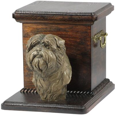 Pinczer małpi, Affenpinczer - skrzynia pamiątkowa psa ze statuetką, elegancka skrzynia dla psa, wyjątkowa skrzynia z popiersiem psa marki Art-Dog Pinczer małpi, Affenpinczer - skrzynia pamiątkowa psa ze statuetką, elegancka skrzynia dla psa, wyjątkowa skrzynia z popiersiem psa marki Art-Dog