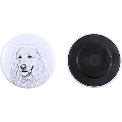 Pirenejski pies górski, Great pyrenees - magnes z psim pupilem, wyjątkowo lekki, mocny magnes, produkt wykonany ręcznie marki Art-Dog Pirenejski pies górski, Great pyrenees - magnes z psim pupilem, wyjątkowo lekki, mocny magnes, produkt wykonany ręcznie marki Art-Dog