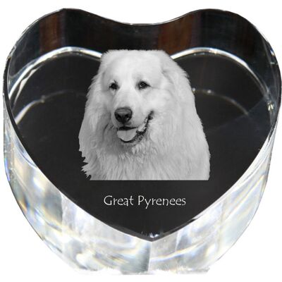 Pirenejski pies górski, Great pyrenees - zdjęcie psa w krysztale, kryształowe serce, wyjątkowa ramka ze zdjęciem marki Art-Dog Pirenejski pies górski, Great pyrenees - zdjęcie psa w krysztale, kryształowe serce, wyjątkowa ramka ze zdjęciem marki Art-Dog