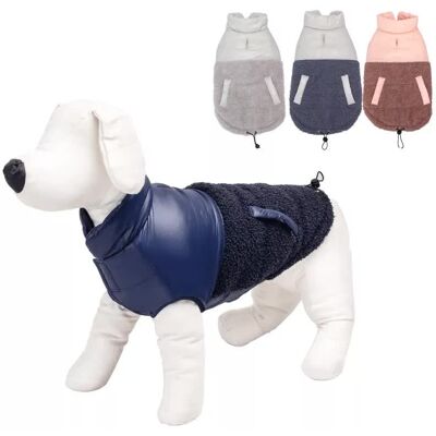 NOBLEZA Płaszcz zimowy S 25 cm dla psa ciepły z futerkiem miękki puszysty NOBLEZA Płaszcz zimowy S 25 cm dla psa ciepły z futerkiem miękki puszysty