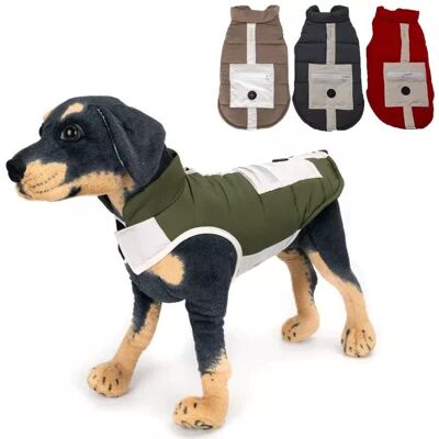 NOBLEZA Płaszcz zimowy XS 20 cm dla psa z odblaskową kieszenią miękki ciepły NOBLEZA Płaszcz zimowy XS 20 cm dla psa z odblaskową kieszenią miękki ciepły