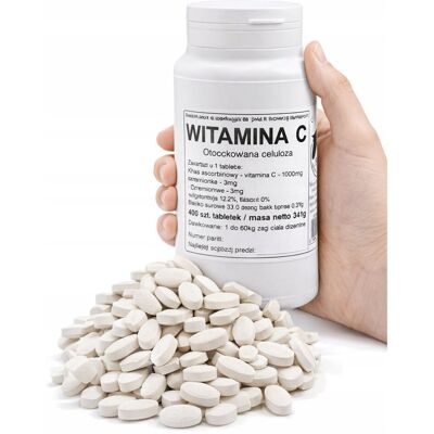PODKOWA WITAMINA C OTOCZKOWANA POWOLI UWALNIANA TABLETKI 400sztuk 1000mg PODKOWA WITAMINA C OTOCZKOWANA POWOLI UWALNIANA TABLETKI 400sztuk 1000mg
