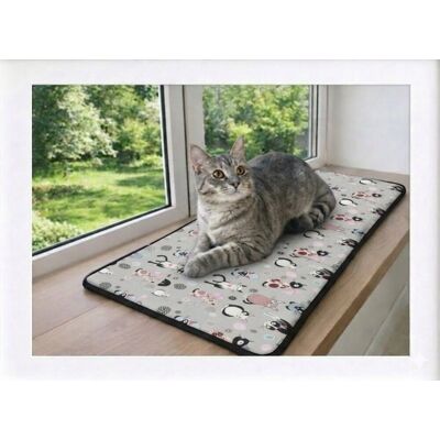 Arco Design Poduszka dla kota na parapet 70x30 cm, Catnip – wodoodporna, wygodna i stabilna z 2 samoprzylepnymi paskami Arco Design Poduszka dla kota na parapet 70x30 cm, Catnip – wodoodporna, wygodna i stabilna z 2 samoprzylepnymi paskami