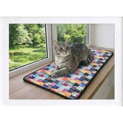 Arco Design Poduszka dla kota na parapet 70x30 cm, Meow – wodoodporna, wygodna i stabilna z 2 samoprzylepnymi paskami Arco Design Poduszka dla kota na parapet 70x30 cm, Meow – wodoodporna, wygodna i stabilna z 2 samoprzylepnymi paskami