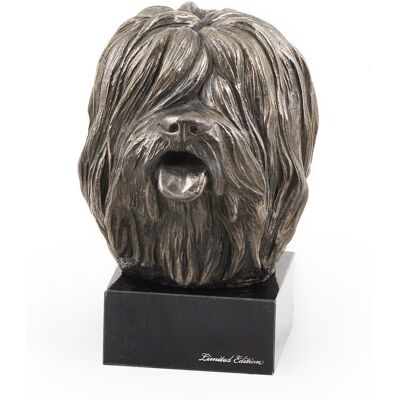 Polski owczarek nizinny, PON - statuetka psa, popiersie na kamiennej podstawie, rzeźba, trofeum na wystawę psów marki Art-Dog Polski owczarek nizinny, PON - statuetka psa, popiersie na kamiennej podstawie, rzeźba, trofeum na wystawę psów marki Art-Dog