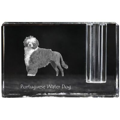Portugalski pies dowodny - stojak na długopis, kryształowy organizer ze zdjęciem psa, unikatowa ozdoba biurka marki Art-Dog Portugalski pies dowodny - stojak na długopis, kryształowy organizer ze zdjęciem psa, unikatowa ozdoba biurka marki Art-Dog
