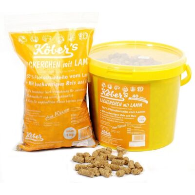 Przysmak dla psa KOEBERS Leckerchen mit Lamm, 2,5 kg. Przysmak dla psa KOEBERS Leckerchen mit Lamm, 2,5 kg.