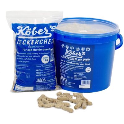 Przysmak dla psa KOEBERS, z wołowiny Leckerchen mit Rind, 2,5 kg. Przysmak dla psa KOEBERS, z wołowiny Leckerchen mit Rind, 2,5 kg.