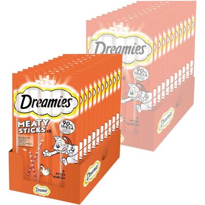 Przysmak Dreamies 28x30g Karma Uzupełniająca Dla Dorosłych Kotów Pałeczki Z Kurczakiem Przysmak Dreamies 28x30g Karma Uzupełniająca Dla Dorosłych Kotów Pałeczki Z Kurczakiem