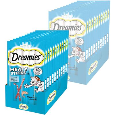 Przysmak Dreamies Meaty Sticks 28x30g Karma Uzupełniająca Dla Dorosłych Kotów Pałeczki Z Łososiem Przysmak Dreamies Meaty Sticks 28x30g Karma Uzupełniająca Dla Dorosłych Kotów Pałeczki Z Łososiem