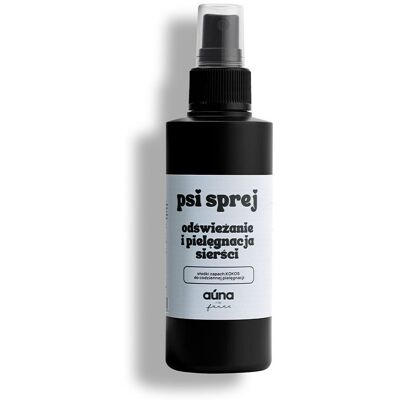 Auna Vegan Psi sprej odświeżanie i pielęgnacja sierści kokosowy 150 ml AUNA Auna Vegan Psi sprej odświeżanie i pielęgnacja sierści kokosowy 150 ml AUNA