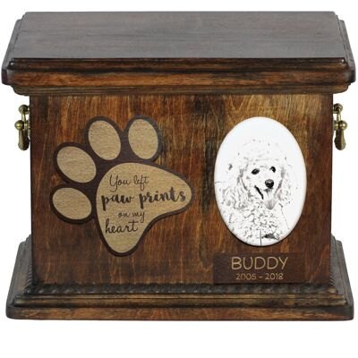Pudel - skrzynia pamiątkowa psa, personalizowana skrzynia ze zdjęciem, skrzynia ze zdjęciem psa marki Art-Dog Pudel - skrzynia pamiątkowa psa, personalizowana skrzynia ze zdjęciem, skrzynia ze zdjęciem psa marki Art-Dog
