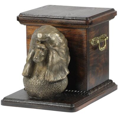 Pudel - skrzynia pamiątkowa psa ze statuetką, elegancka skrzynia dla psa, wyjątkowa skrzynia z popiersiem psa marki Art-Dog Pudel - skrzynia pamiątkowa psa ze statuetką, elegancka skrzynia dla psa, wyjątkowa skrzynia z popiersiem psa marki Art-Dog