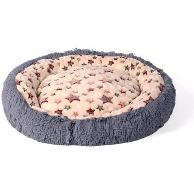 Inny producent Puszyste legowisko dla psa i kota 70x70 cm L z pluszowej tkaniny z wzorem Inny producent Puszyste legowisko dla psa i kota 70x70 cm L z pluszowej tkaniny z wzorem