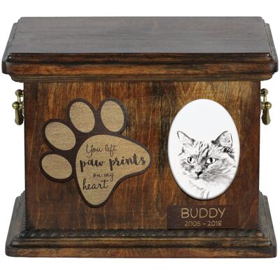 Ragdoll - skrzynia pamiątkowa kota, skrzynia dla kota ze zdjęciem, personalizowane pudełko na kocie pamiątki marki Art-Dog Ragdoll - skrzynia pamiątkowa kota, skrzynia dla kota ze zdjęciem, personalizowane pudełko na kocie pamiątki marki Art-Dog