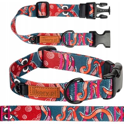 REGULOWANA obroża dla dużego psa wyżła akita L/XL 30 mm Ukory MORZE REGULOWANA obroża dla dużego psa wyżła akita L/XL 30 mm Ukory MORZE