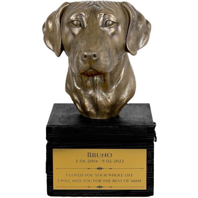 Rhodesian Ridgeback, Afrykański pies na lwy - skrzynia i rzeźbą psa, ostatnie pożeganie, produkt ręcznie wykonany marki Art-Dog Rhodesian Ridgeback, Afrykański pies na lwy - skrzynia i rzeźbą psa, ostatnie pożeganie, produkt ręcznie wykonany marki Art-Dog