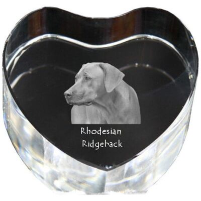 Rhodesian Ridgeback, Afrykański pies na lwy - zdjęcie psa w krysztale, kryształowe serce, wyjątkowa ramka ze zdjęciem marki Art-Dog Rhodesian Ridgeback, Afrykański pies na lwy - zdjęcie psa w krysztale, kryształowe serce, wyjątkowa ramka ze zdjęciem marki Art-Dog
