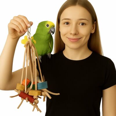 zoo-max Roszpunka - skórzana zabawka dla wszystkich papug zoo-max Roszpunka - skórzana zabawka dla wszystkich papug