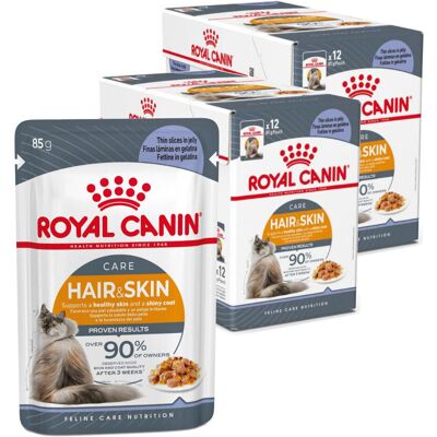Royal Canin Hair & Skin 24x85g Mokra Karma Dla Kotów Dorosłych w Galaretce Zdrowa Skóra Piękna Sierść Royal Canin Hair & Skin 24x85g Mokra Karma Dla Kotów Dorosłych w Galaretce Zdrowa Skóra Piękna Sierść