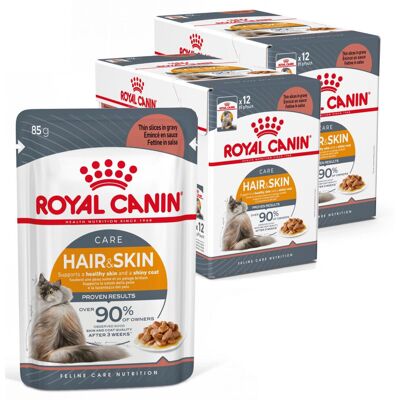 Royal Canin Hair & Skin 24x85g Mokra Karma Dla Kotów Dorosłych w Sosie Zdrowa Skóra Piękna Sierść Royal Canin Hair & Skin 24x85g Mokra Karma Dla Kotów Dorosłych w Sosie Zdrowa Skóra Piękna Sierść