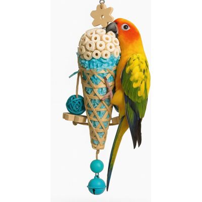 Greenwood Rożek dla papug Zabawka z dzwoneczkiem, kwiatkami i piłeczkami Parrot Planet Greenwood Rożek dla papug Zabawka z dzwoneczkiem, kwiatkami i piłeczkami Parrot Planet